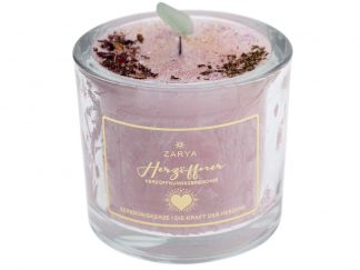 Rauhnachts-Ritualkerze "Herzöffner" Kakaoduft mit Orange & Bergamotte Aventurin