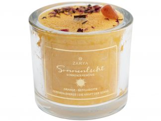 Rauhnachts-Ritualkerze "Sonnenlicht" Orange & Bergamotte Karneol